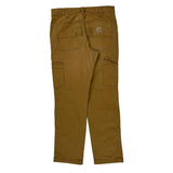 Relaxed Fit Carhartt Double Knee Carpenter Pants - 31W 32L Brown Cotton