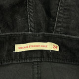 Levis Cord Trousers - 24″ Waist Black Corduroy
