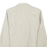 INFO Womens Cream Wool Blend Button Jacket XXS Woven Classic Blazer Elegant