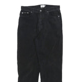 CALVIN KLEIN JEANS Womens Black Cotton Blend Regular Straight Trousers W30 L28