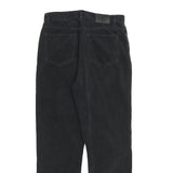 CALVIN KLEIN JEANS Womens Black Cotton Blend Regular Straight Trousers W30 L28