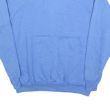 HANES Womens Blue Crew Neck L Cotton Blend Casual Sweatshirt Pullover