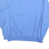 HANES Womens Blue Crew Neck L Cotton Blend Casual Sweatshirt Pullover