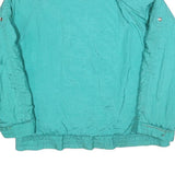 ANDY JOHNS Womens Turquoise Nylon Jacket L Zip Casual Lightweight Outerwear
