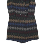 HA JIL Womens Multi Colour Pattern Jacket S Cotton Blend Button Closure Stylish