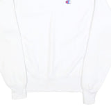 CHAMPION REVERSE WEAVE Mens White Crew Neck S Cotton Sweatshirt Classic Logo