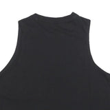 DKNY Womens Black Crop T-Shirt Sleeveless Crew Neck Sport Logo M