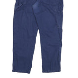 DICKIES Mens Cotton Blend Blue Regular Straight Trousers W36 L28 Casual Workwear