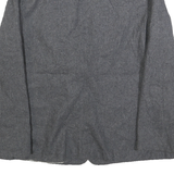 AVON FASHIONS Mens Grey Wool Blend Jacket S Button Closure Plain Stylish