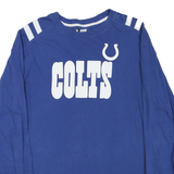 NFL Mens Blue Colts Long Sleeve Crew Neck Cotton Blend T-Shirt L