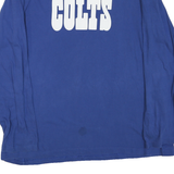 NFL Mens Blue Colts Long Sleeve Crew Neck Cotton Blend T-Shirt L
