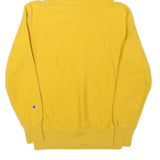CHAMPION Mens Yellow Hoodie S Cotton Blend Pullover Casual Sweatshirt
