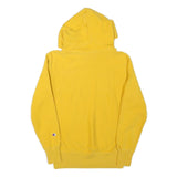 CHAMPION Mens Yellow Hoodie S Cotton Blend Pullover Casual Sweatshirt