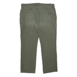 DICKIES Mens Cotton Green Regular Straight Trousers W40 L32 Workwear Casual