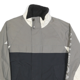 NAUTICA Mens Grey & White & Black Lightweight Zip Jacket S Polyester Blend