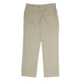 DICKIES Mens Polyester Blend Beige Slim Tapered Trousers W30 L30 Workwear