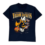 Georgia Tech Yellow Jackets Screen Stars Single Stitch T-Shirt - Large Navy Cotton Blend