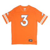 NFL Mens Orange Wilson Number 3 Graphic T-Shirt S Short Sleeve V-Neck