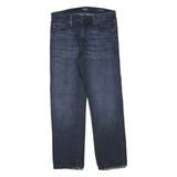 CHAPS Mens Regular Fit Jeans Blue Denim Slim Straight W32 L34 Cotton Blend Zip