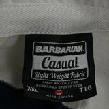 Barbarian Striped Rugby Shirt - 2XL Black & White Cotton