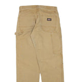 DICKIES Mens Cotton Blend Beige Regular Fit Straight Leg Trousers W28 L29
