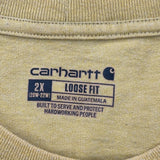 Carhartt T-Shirt - 2XL Yellow Cotton Blend