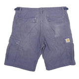 CARHARTT Mens Cargo Shorts Blue XL W32 Cotton Blend Casual Workwear