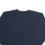 MV SPORT Mens Navy Blue Trine University Sweatshirt Crew Neck L Cotton