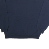 MV SPORT Mens Navy Blue Trine University Sweatshirt Crew Neck L Cotton