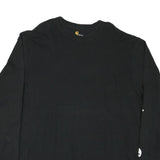 CARHARTT Mens Black XL Long Sleeve Crew Neck Logo Print Cotton Blend T-Shirt
