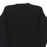 POLO RALPH LAUREN Boys Black Wool Plain Crew Neck Basic Knit Jumper L