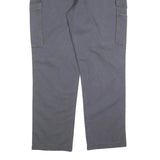 CARHARTT Mens Jeans Grey Relaxed Cargo Cotton Blend W38 L32 Workwear Zip Pockets