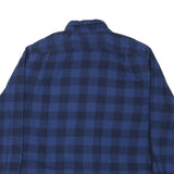 NAUTICA Mens Blue & Navy Checked Shirt XL Button-Down Cotton Blend Casual