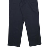 VECCHIA MANIERA Womens Cotton Navy Classic Straight Trousers W28 L32 Elegant