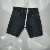 Levis Denim Shorts - 32W 11L Dark Wash Cotton