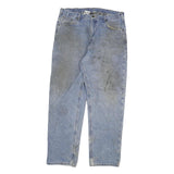 CARHARTT Mens Relaxed Blue Denim Jeans W40 L34 Casual Workwear Cotton Blend Zip