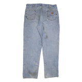 CARHARTT Mens Relaxed Blue Denim Jeans W40 L34 Casual Workwear Cotton Blend Zip