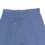 BOLERO Womens Blue Cotton Blend Denim Mini Skort S Button Front Casual