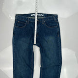 Regular Fit Dickies Jeans - 35W 32L Blue Cotton