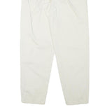 COSMOS Mens Cotton Blend Relaxed White Trousers W28 L28 Casual Zip Pocket Detail