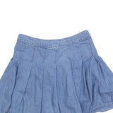 AMERICAN EAGLE Womens Blue Denim Pleated Mini Cotton Blend Skirt XS Stylish
