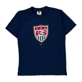 USA Soccer Nike Graphic T-Shirt - Large Blue Cotton