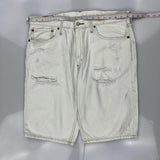 Levis Denim Shorts - 32W 10L White Cotton