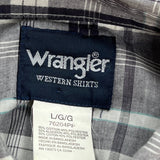 Wrangler Checked Short Sleeve Shirt - Large Black & White Cotton
