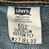 Levis Slim Fit 502 Jeans - 28W US 4 Blue Cotton