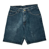 Wrangler Denim Shorts - 31W 10L Dark Wash Cotton