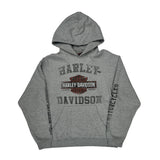 Appleton, Wi Harley Davidson Graphic Hoodie - Large Gray Cotton Blend