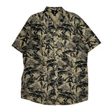 Volcom Floral Hawaiian Shirt - XL Beige Cotton