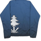 MARKA Mens Blue Polyester Hooded Zip Jacket S Plain Lightweight Casual Fashion