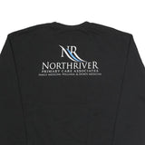 CHAMPION Mens Black Northriver Crew Neck XL Sweatshirt Cotton Blend Pullover
